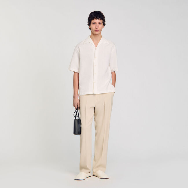 Camisa de algodón y lino