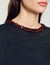 Camiseta corta con pedrer&iacute;a - Mujer | Sandro