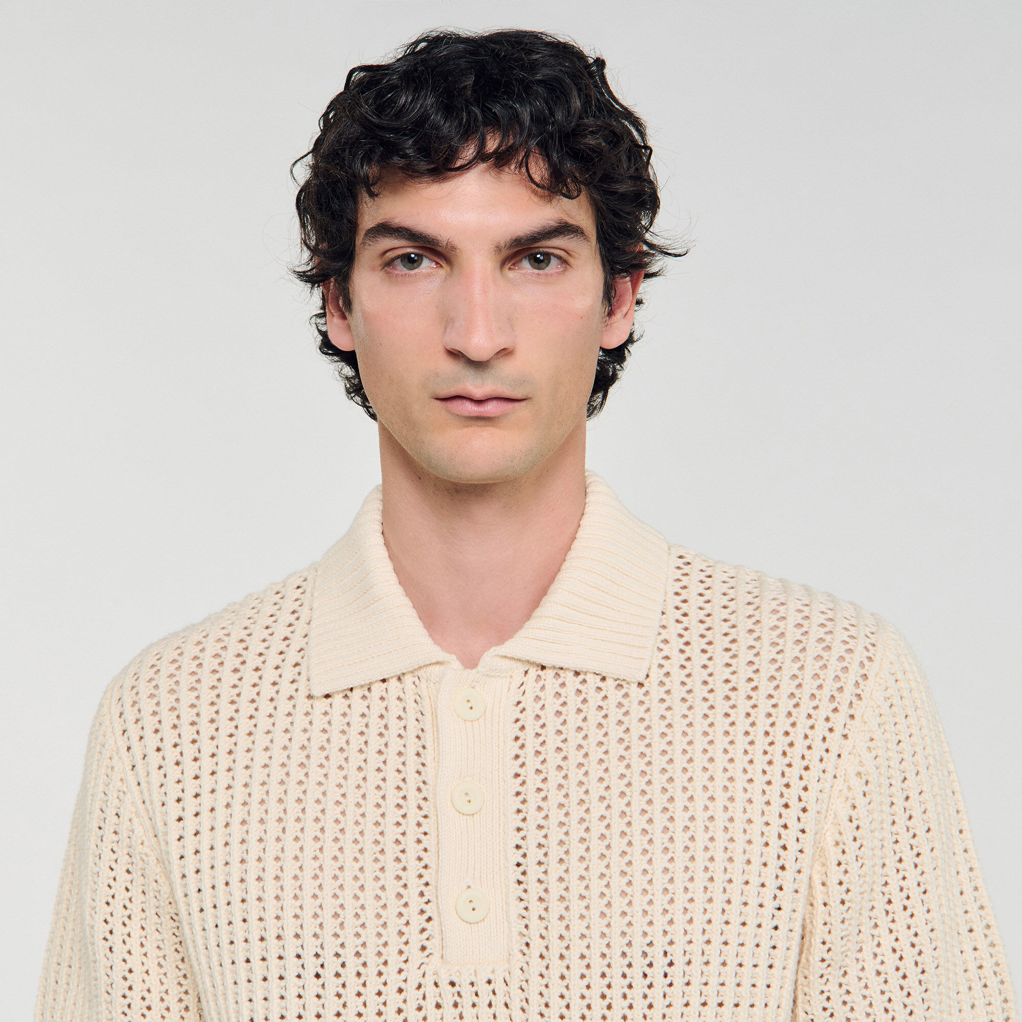 Polo de algodón con cuello polo