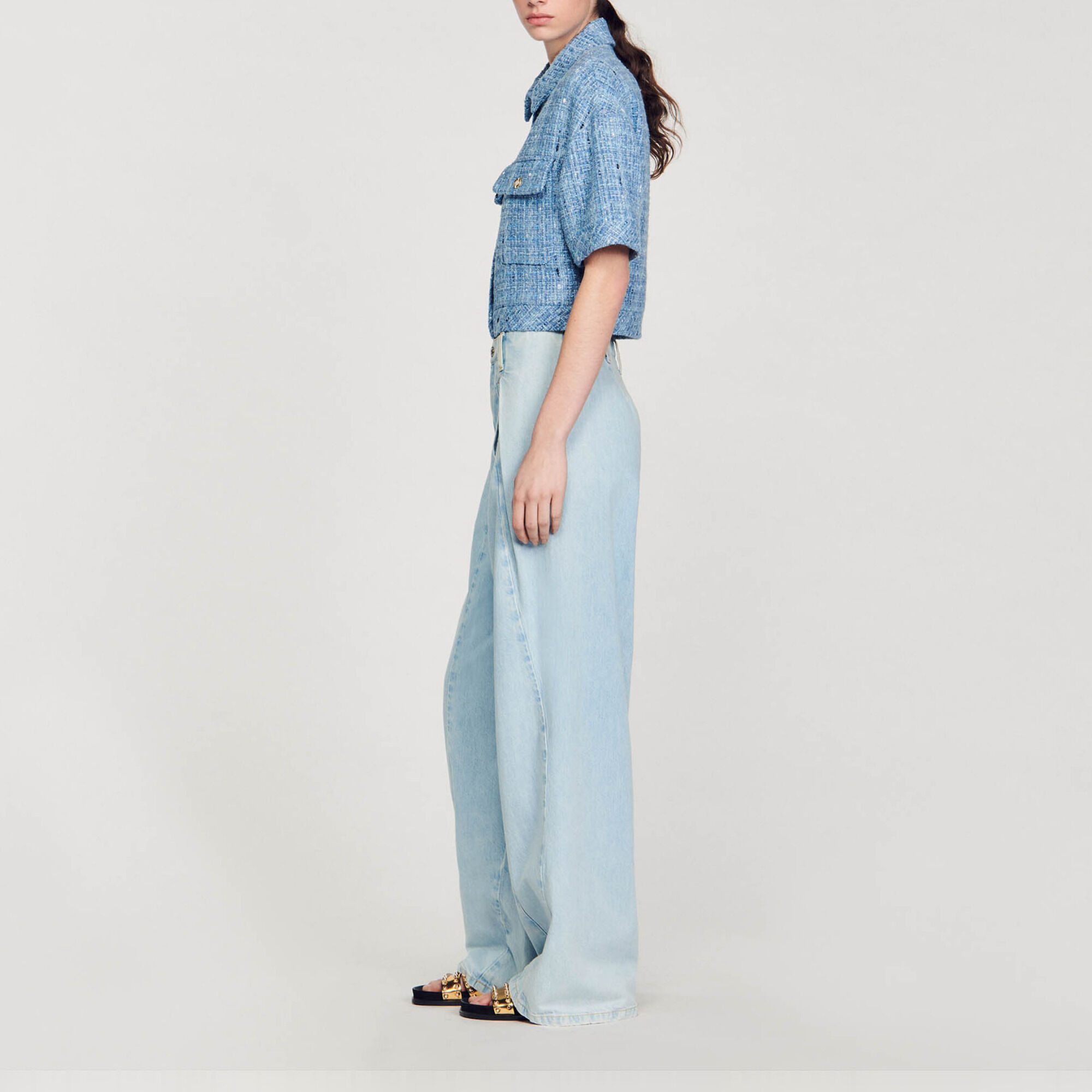 Chaqueta corta de tweed