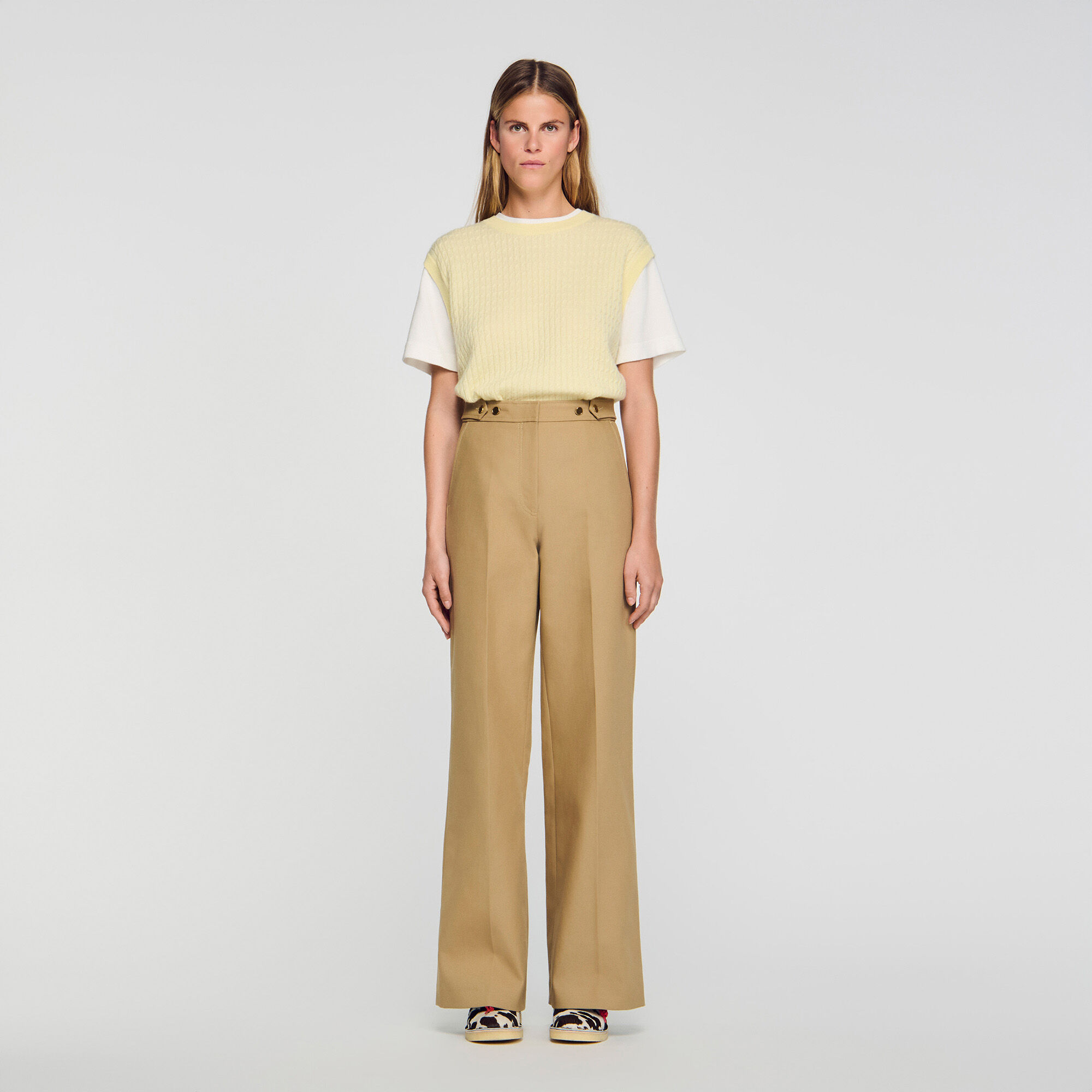 Pantalón de traje de algodón