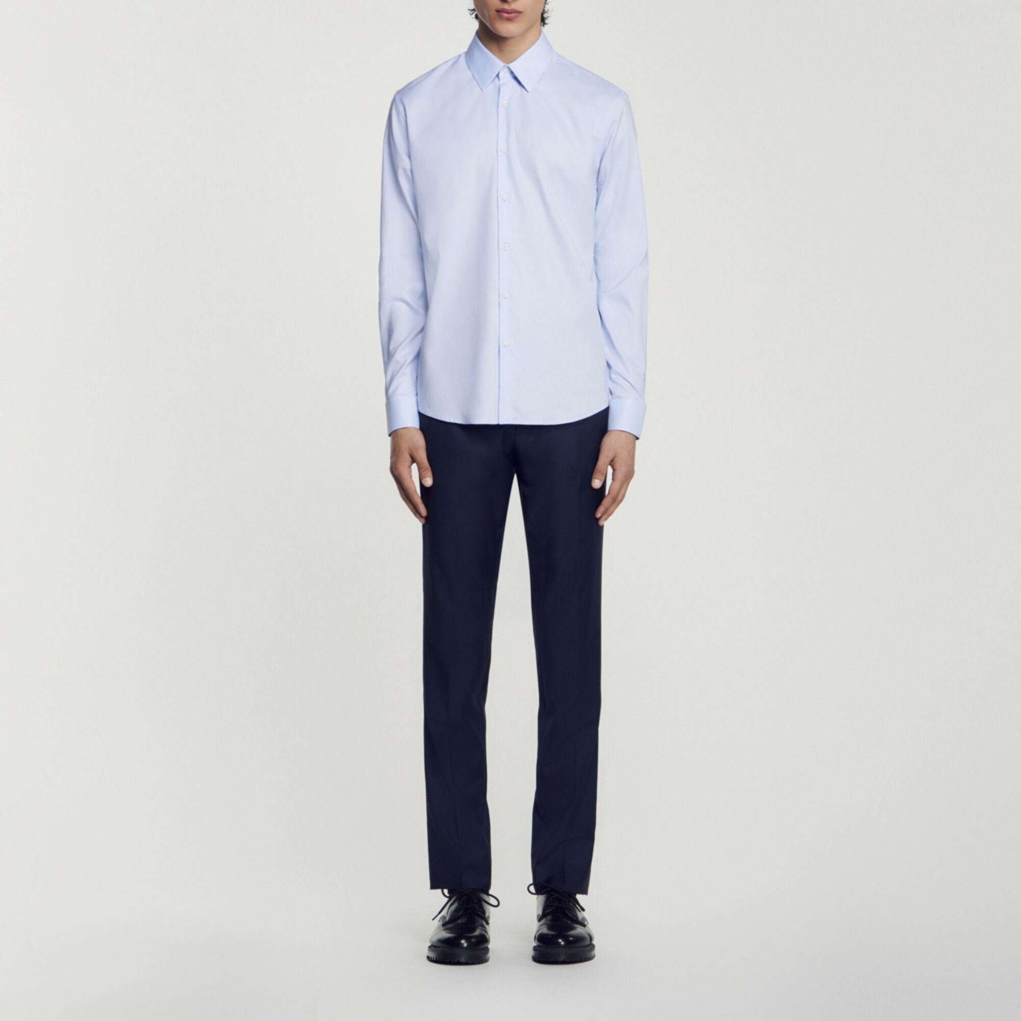 Camisa de algod&oacute;n de corte cl&aacute;sico - Hombre | Sandro