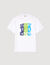 Camiseta de algodón estampado olas