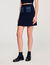 Falda corta de punto y denim
