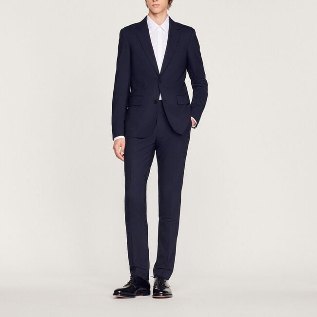 Chaqueta de traje de lana stretch