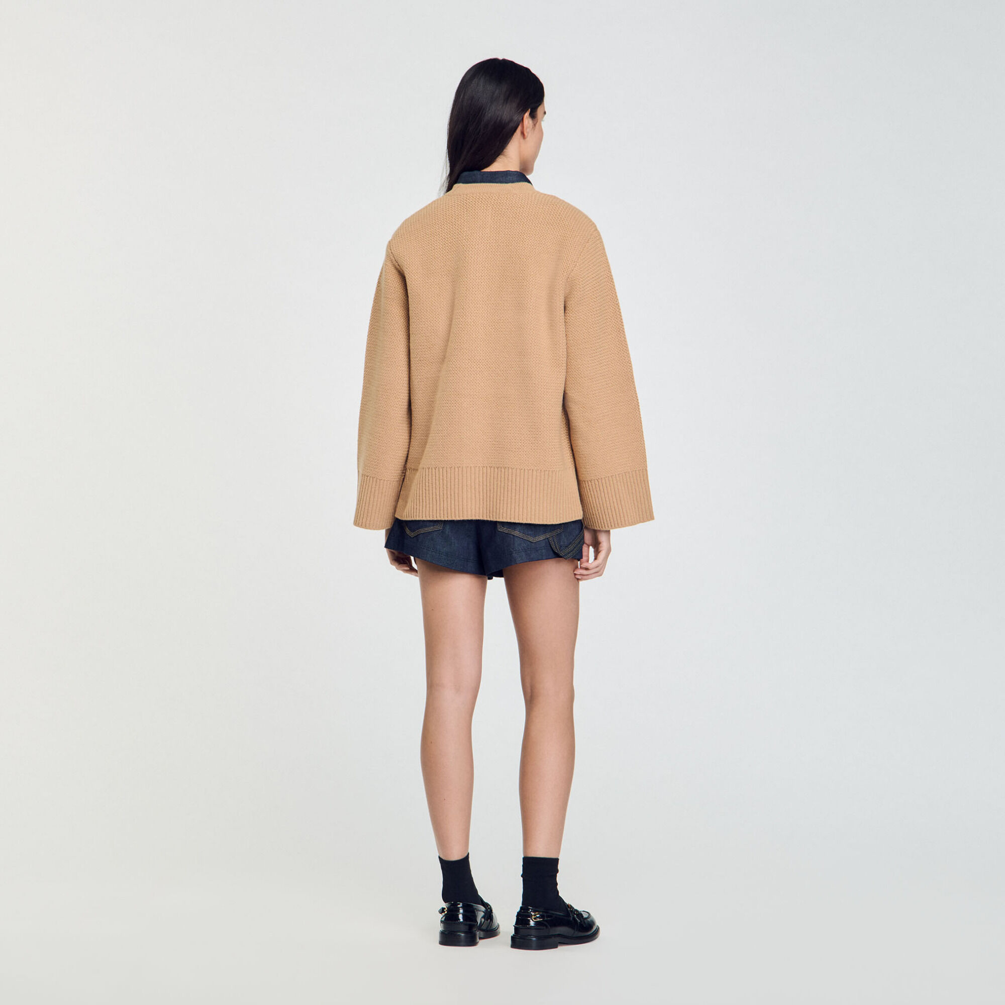 Cárdigan largo de lana