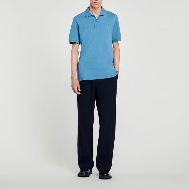 Polo con parche Square Cross