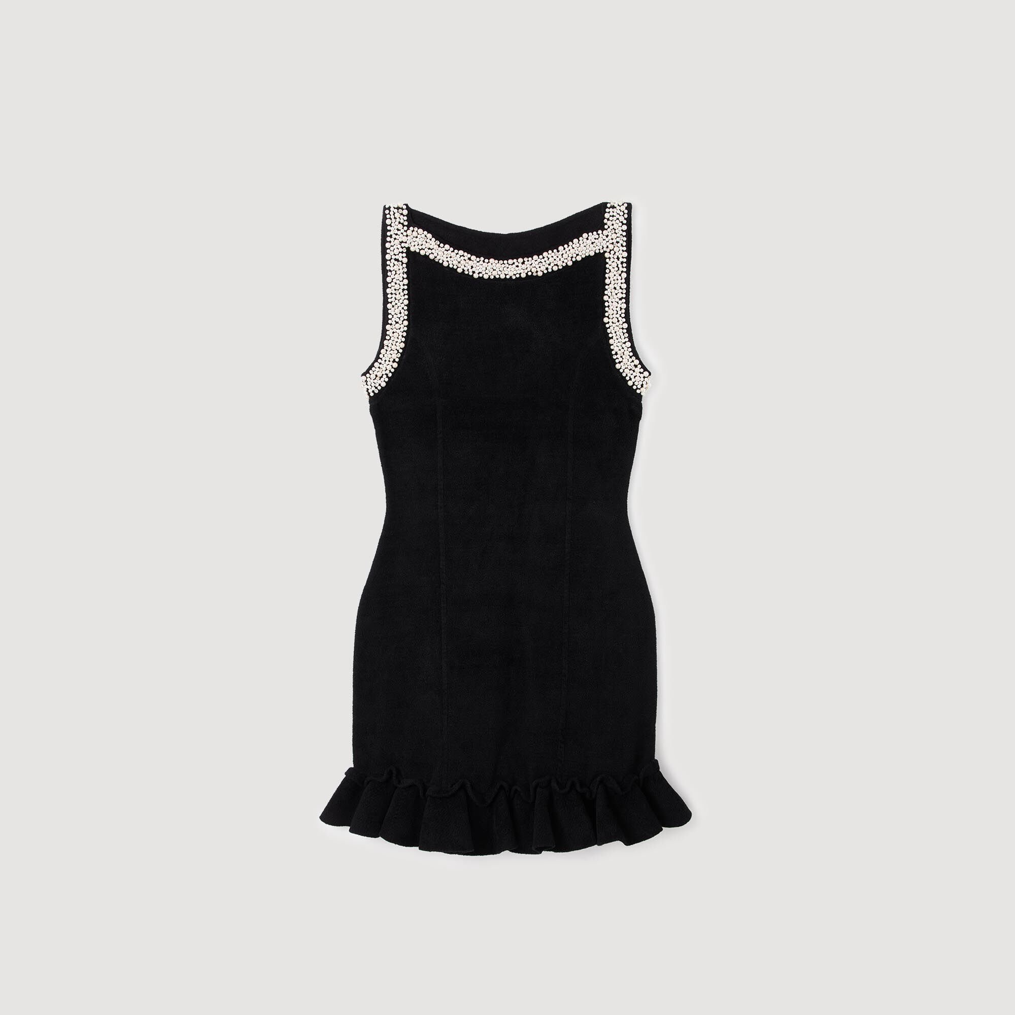Vestido corto con pedrería