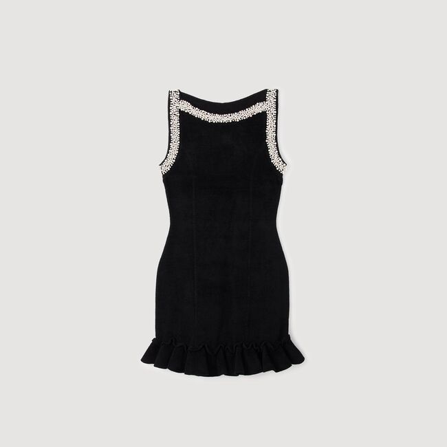 Vestido corto con pedrería