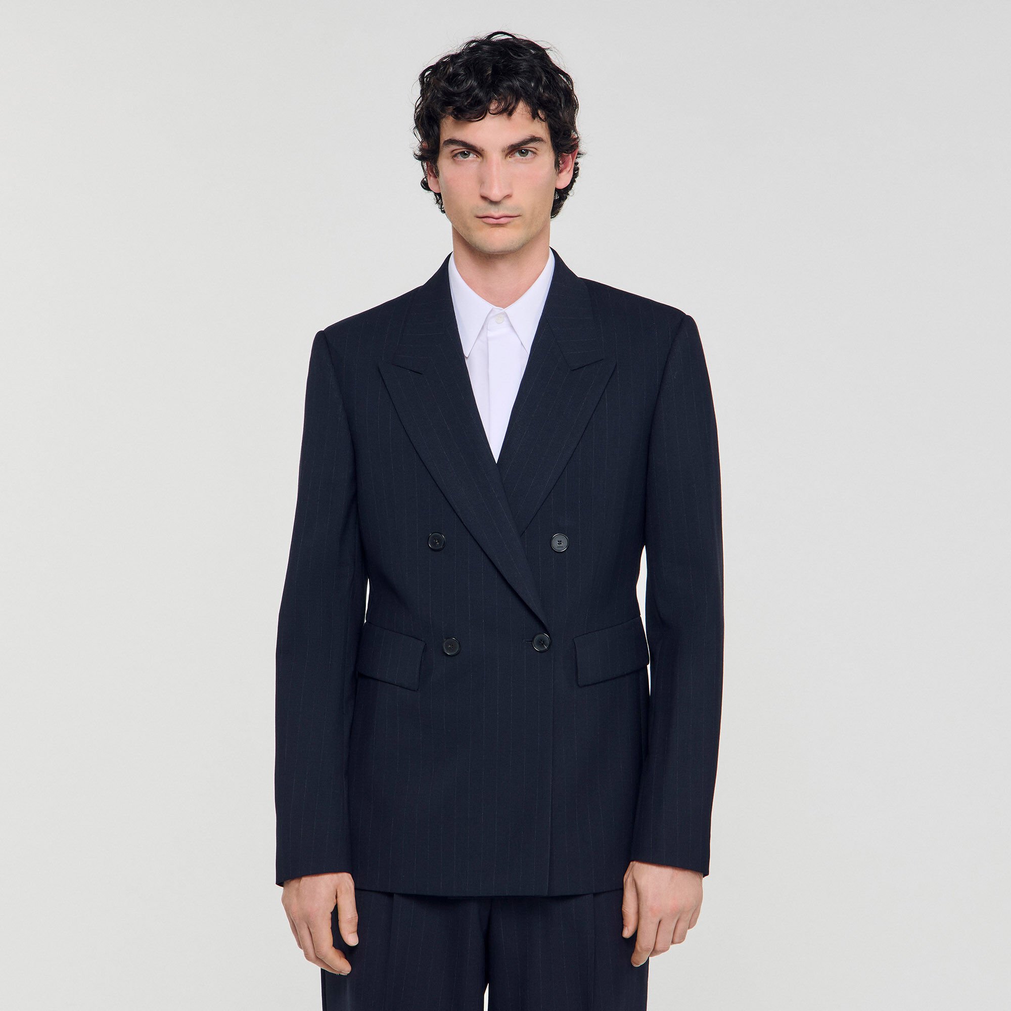 Chaqueta de traje cruzada