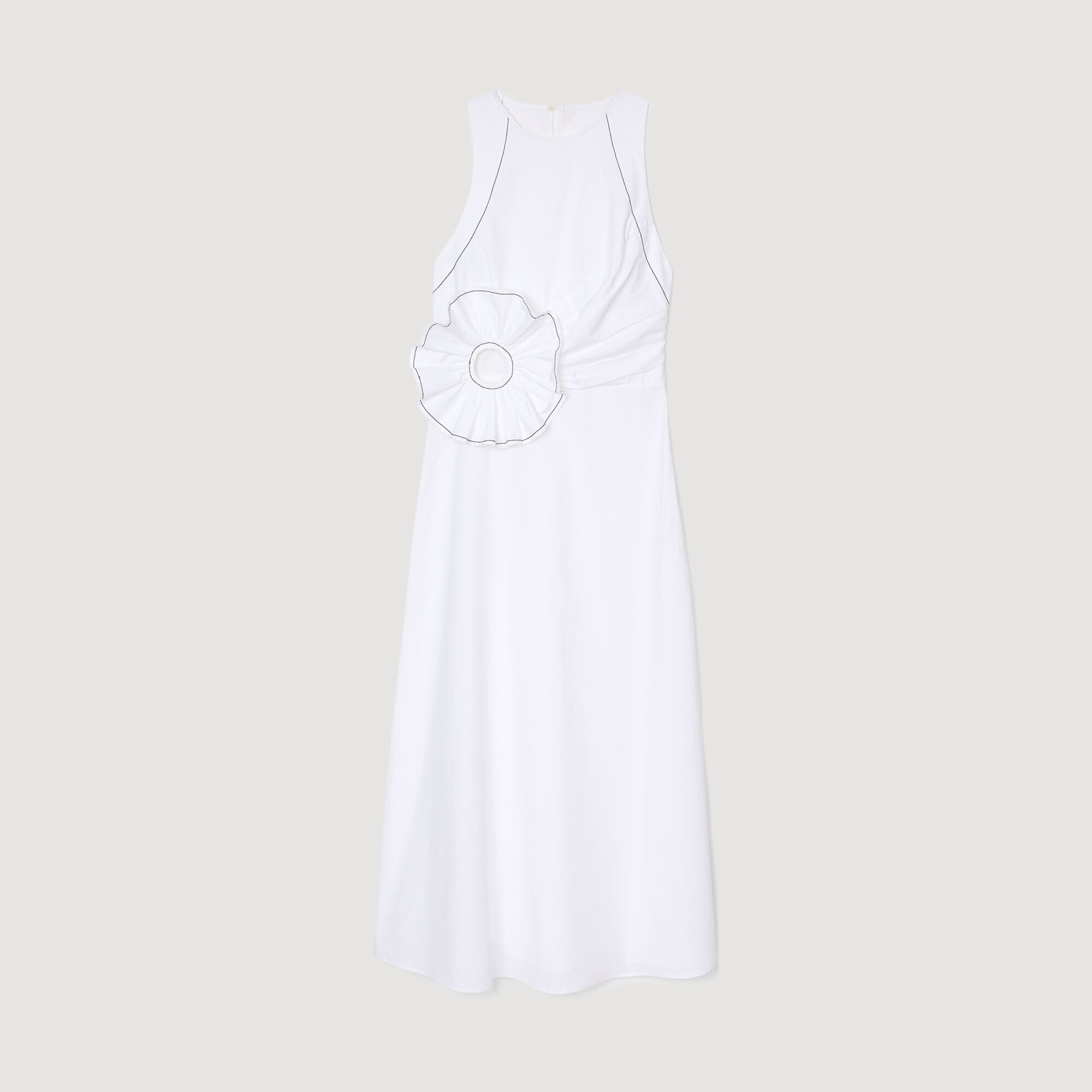Vestido largo con volante