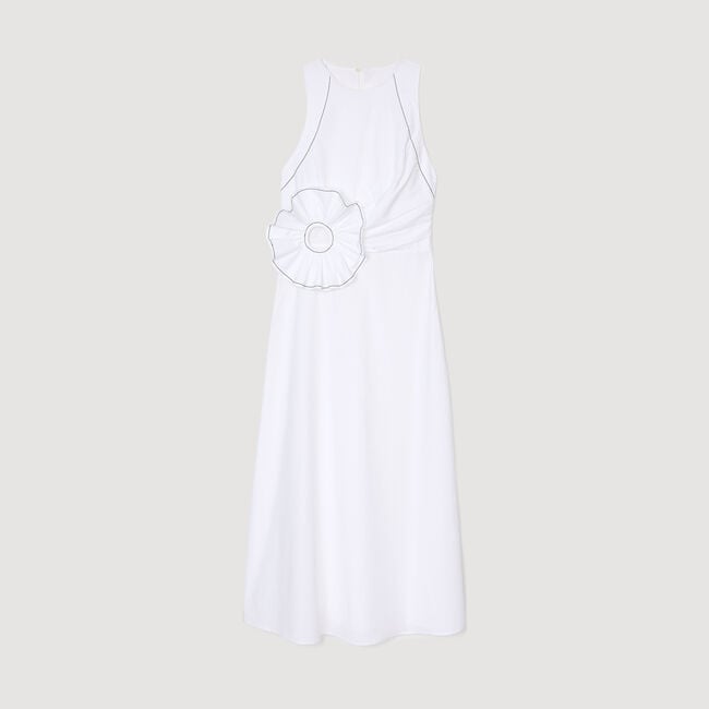 Vestido largo con volante
