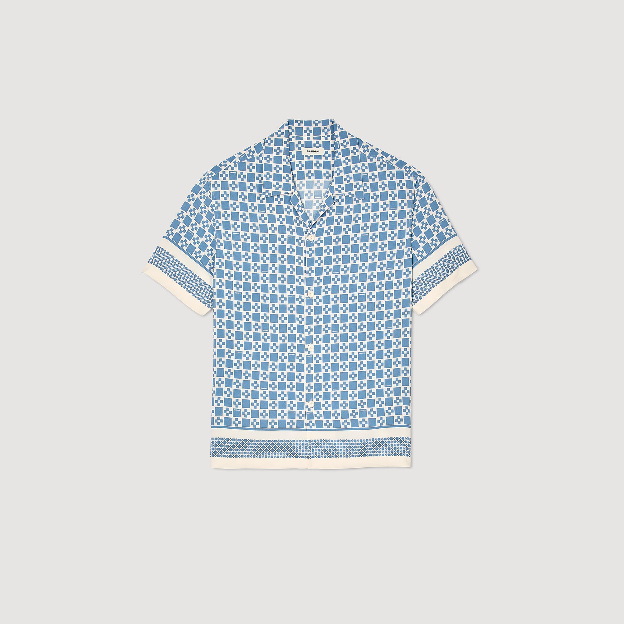 Camisa fluida con estampado Square Cross