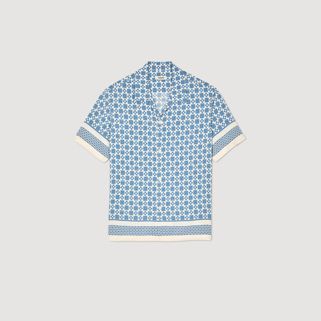 Camisa fluida con estampado Square Cross