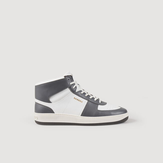 Sneakers altas de piel