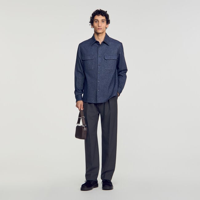 Camisa de franela de algod&oacute;n - Hombre | Sandro