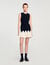 Vestido corto de punto bicolor