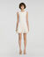Vestido corto de punto de flores