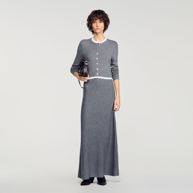 Vestido largo 2 en 1 - Mujer | Sandro