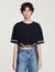 Camiseta corta con strass