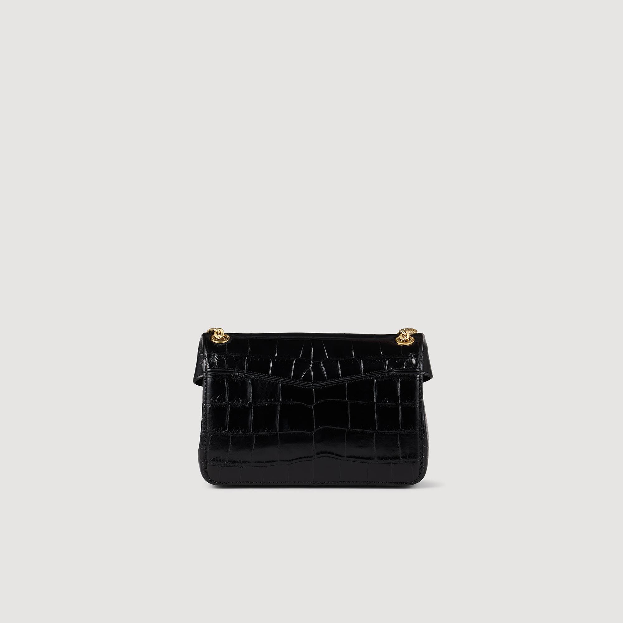Bolso Yza cuero relieve efecto cocodrilo