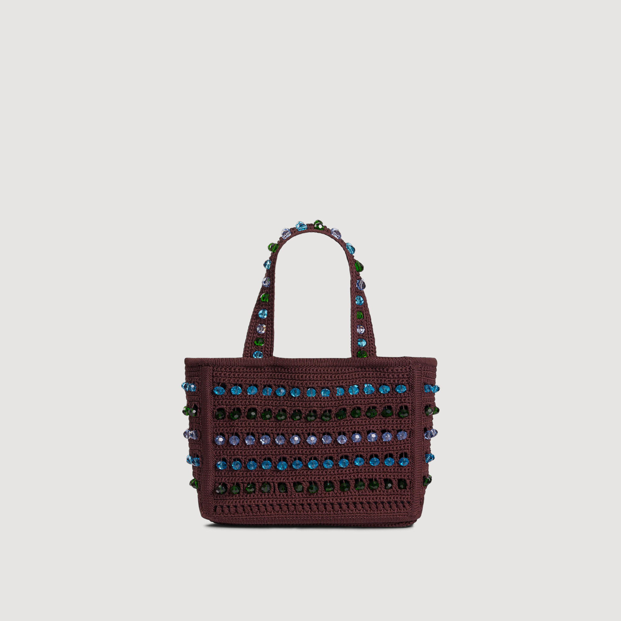 Bolso de ganchillo con perlas