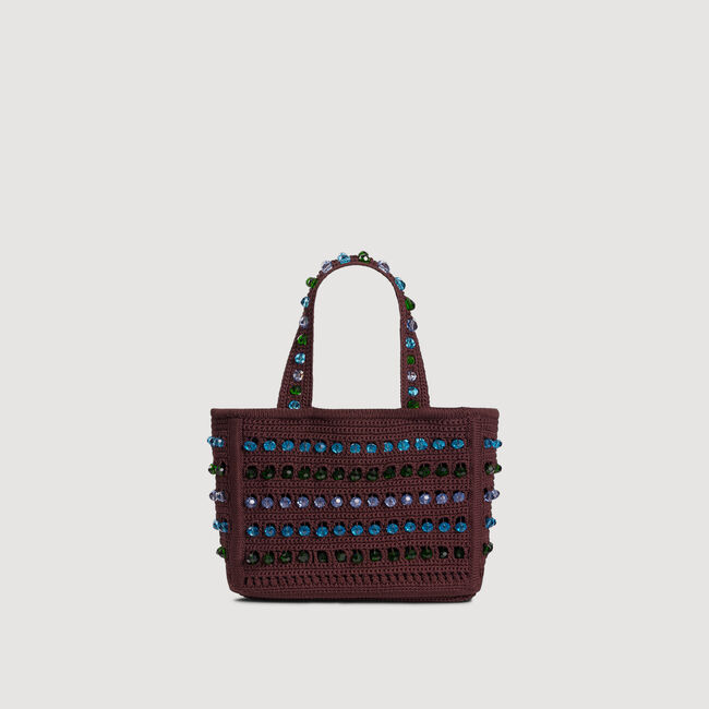 Bolso de ganchillo con perlas