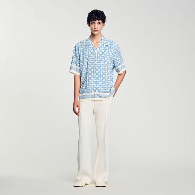 Camisa fluida con estampado Square Cross