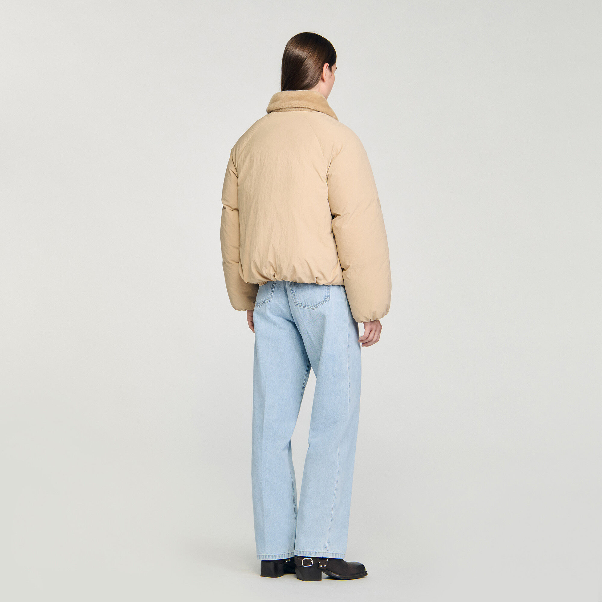 Anorak con cuello de pelo