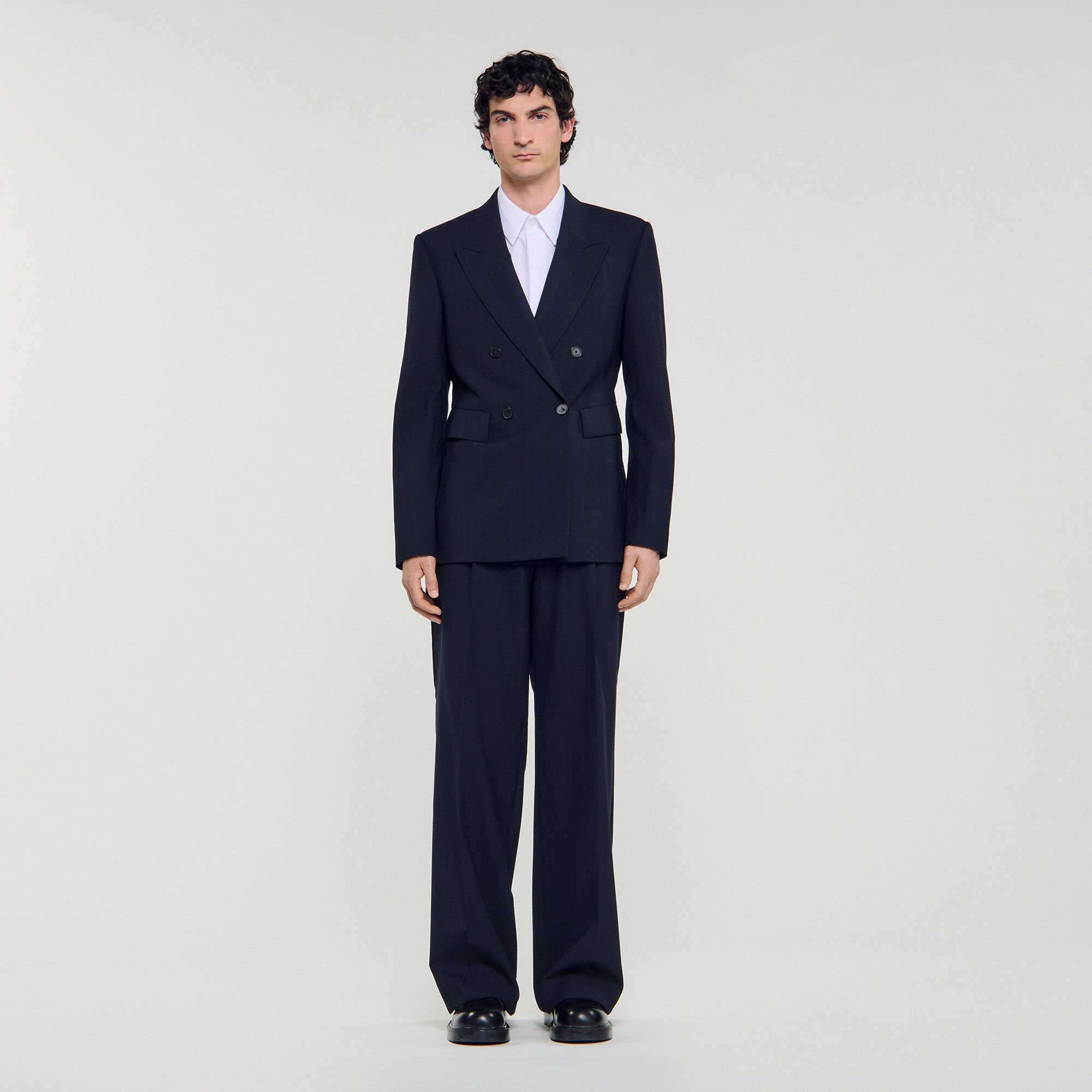Chaqueta de traje cruzada