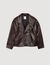 Cazadora de cuero oversize