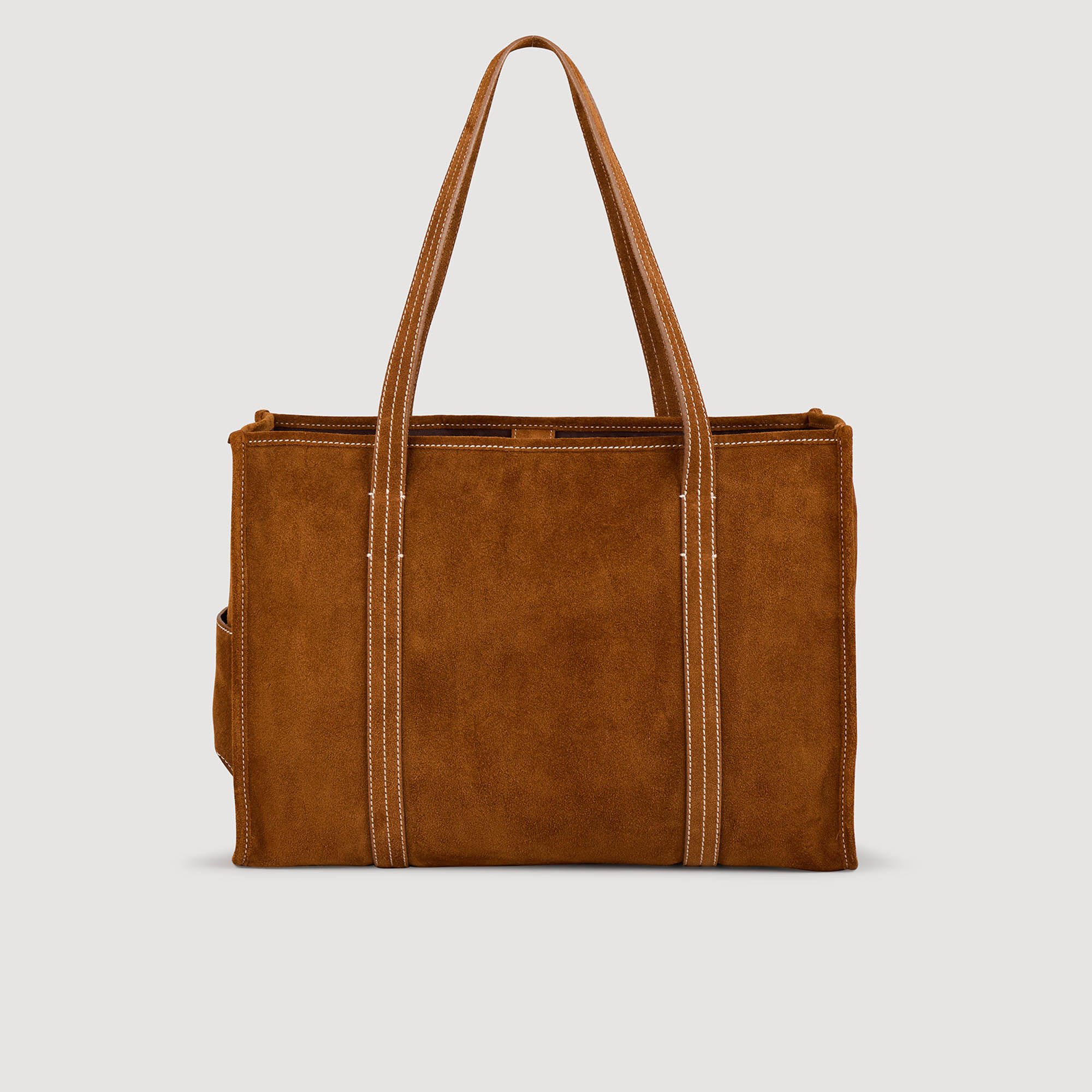 Bolso tote de ante
