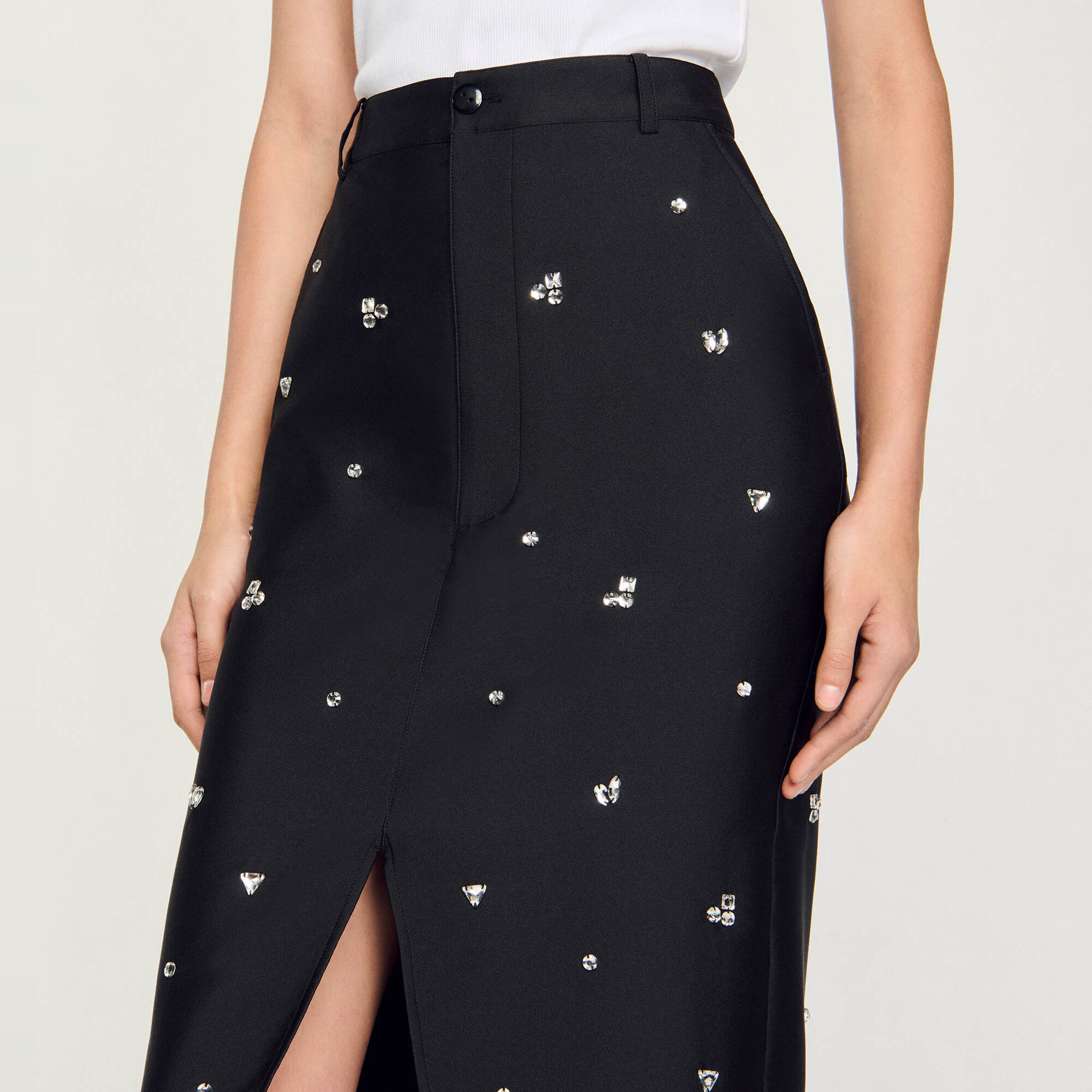 Falda recta con strass - Mujer | Sandro