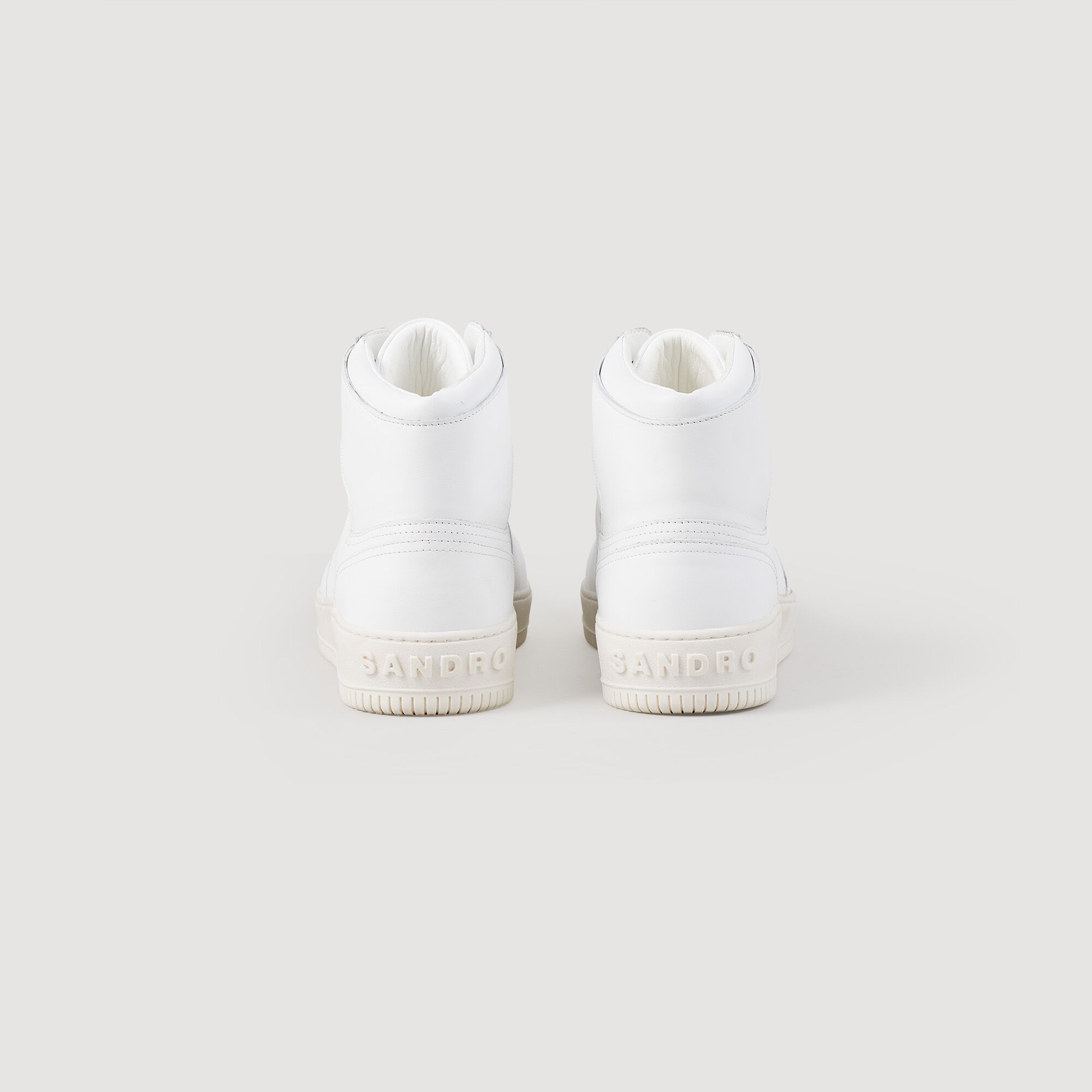 Sneakers altas de piel