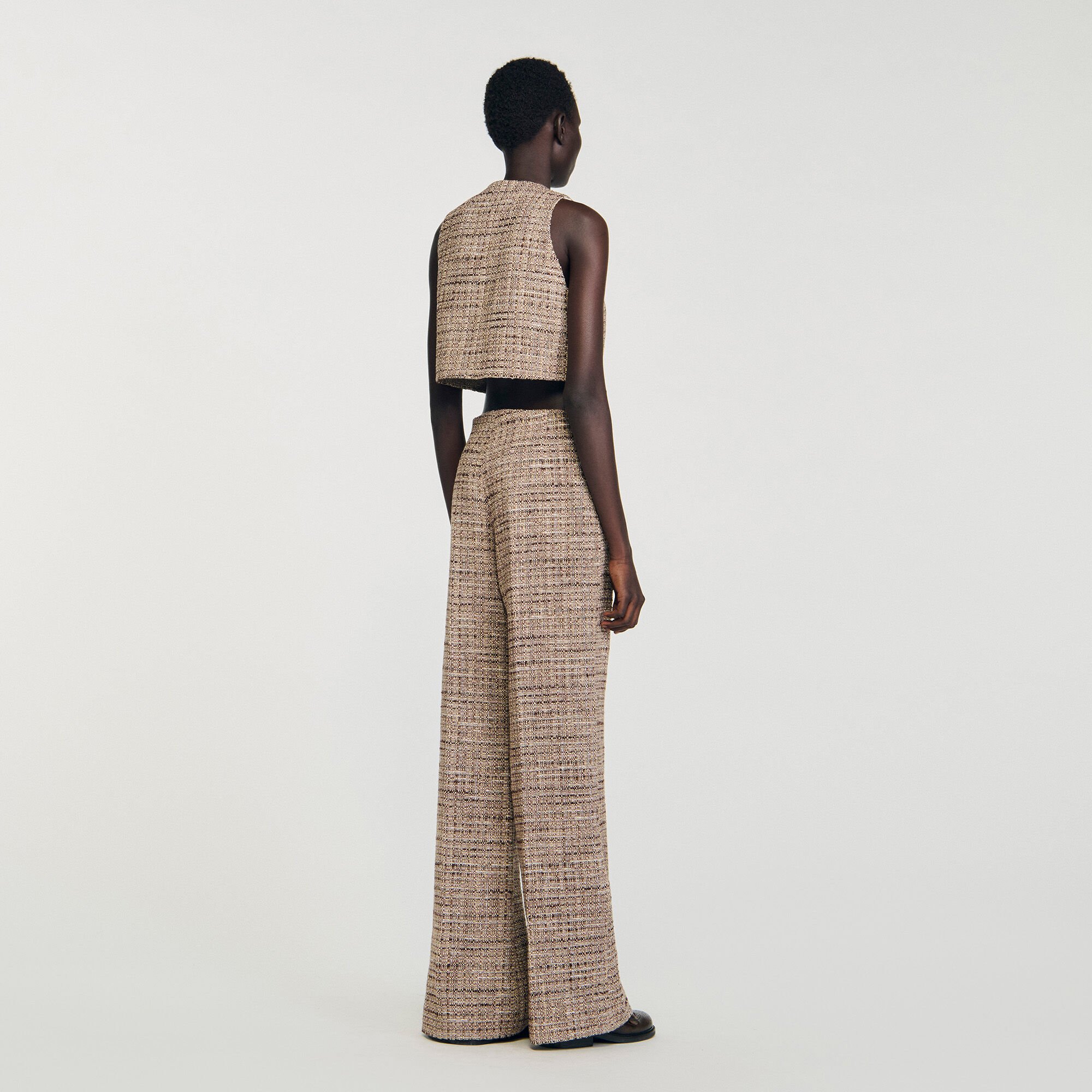 Pantalón de tweed de fantasía