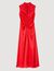 Vestido drapeado de raso