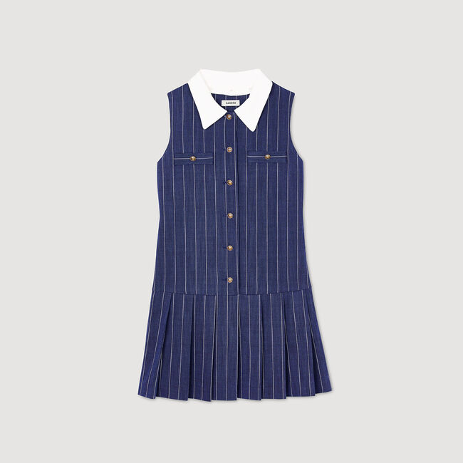 Vestido corto a rayas