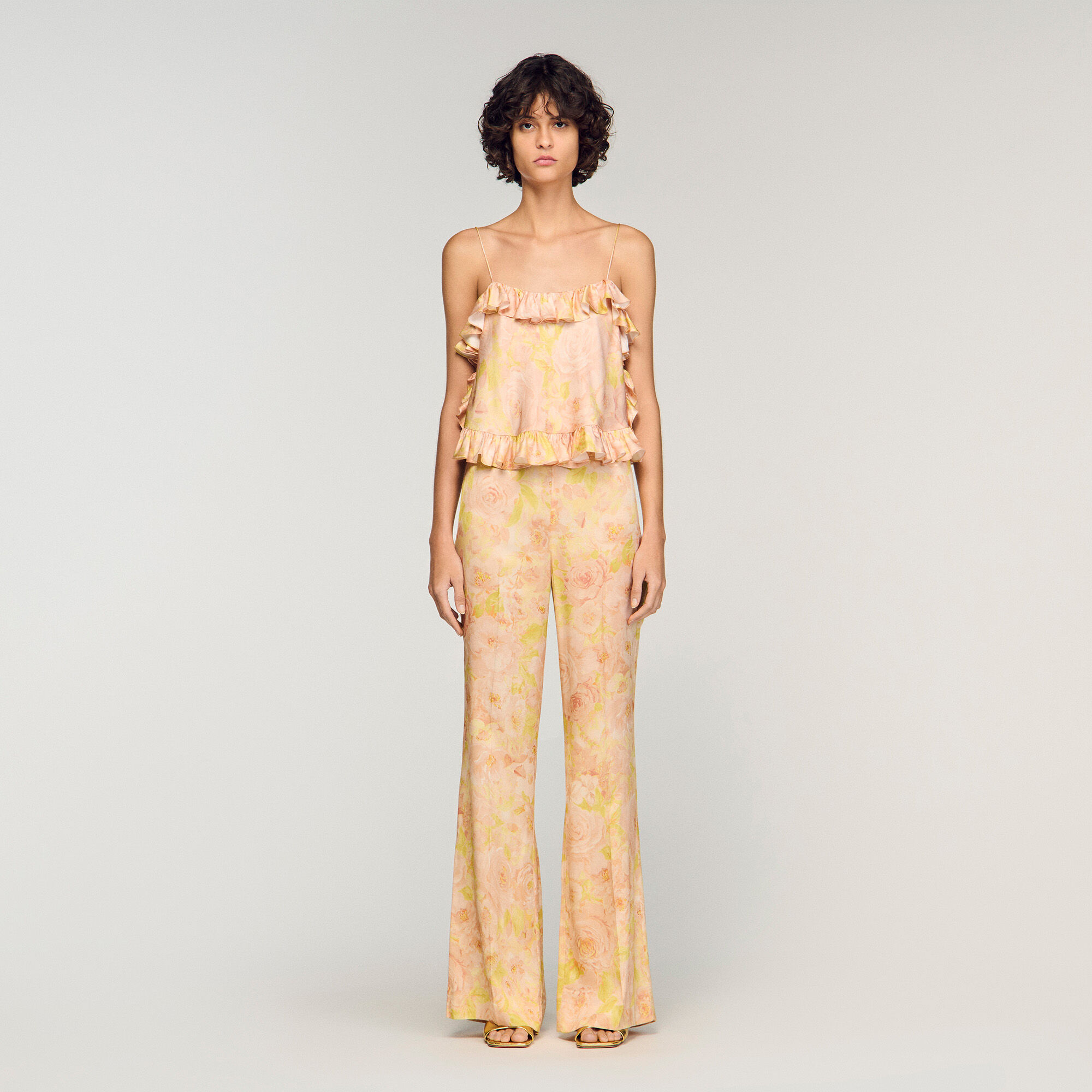 Pantal&oacute;n fluido estampado floral