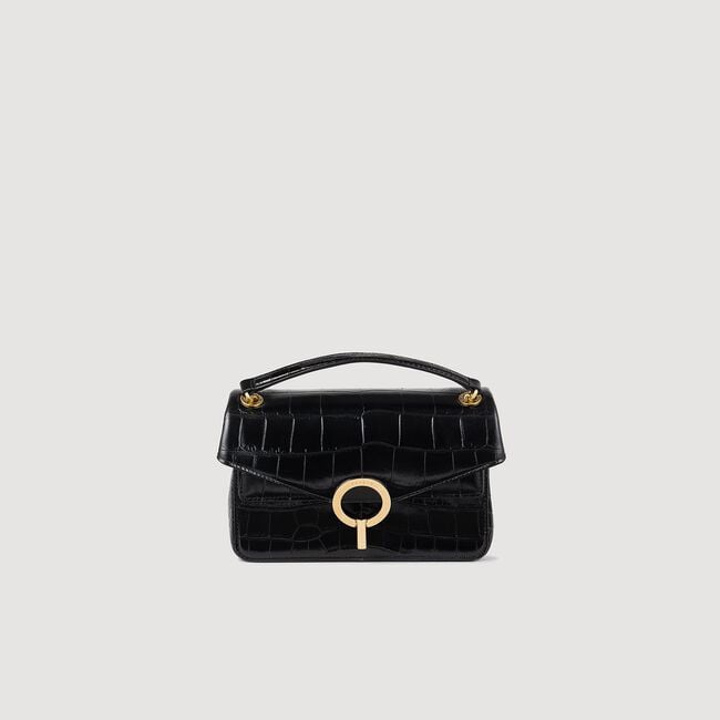 Bolso Yza cuero relieve efecto cocodrilo