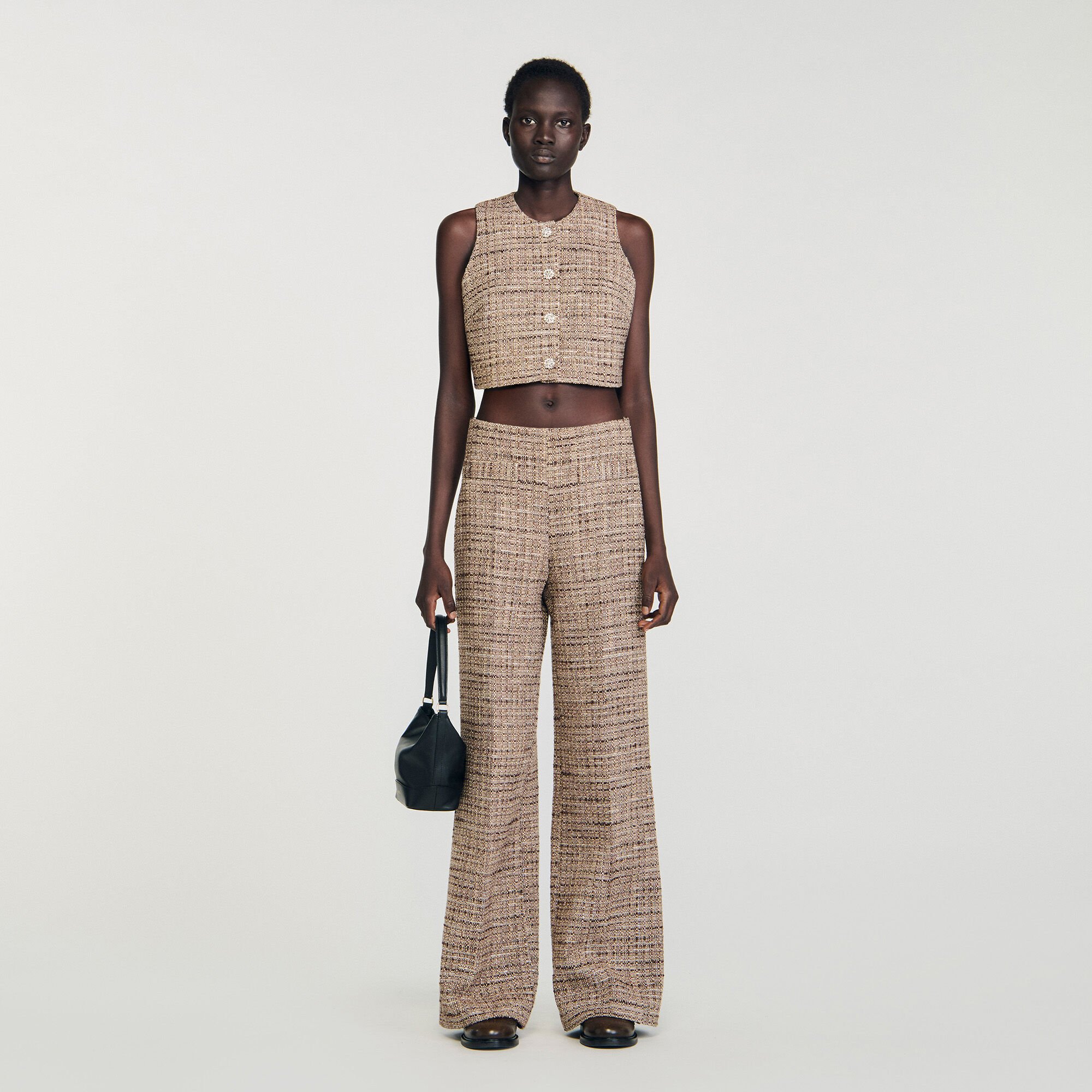 Pantalón de tweed de fantasía