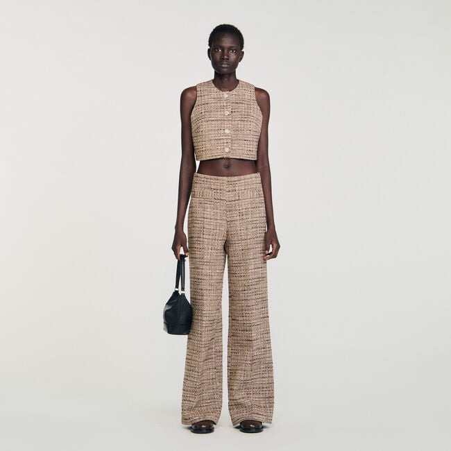 Pantalón de tweed de fantasía