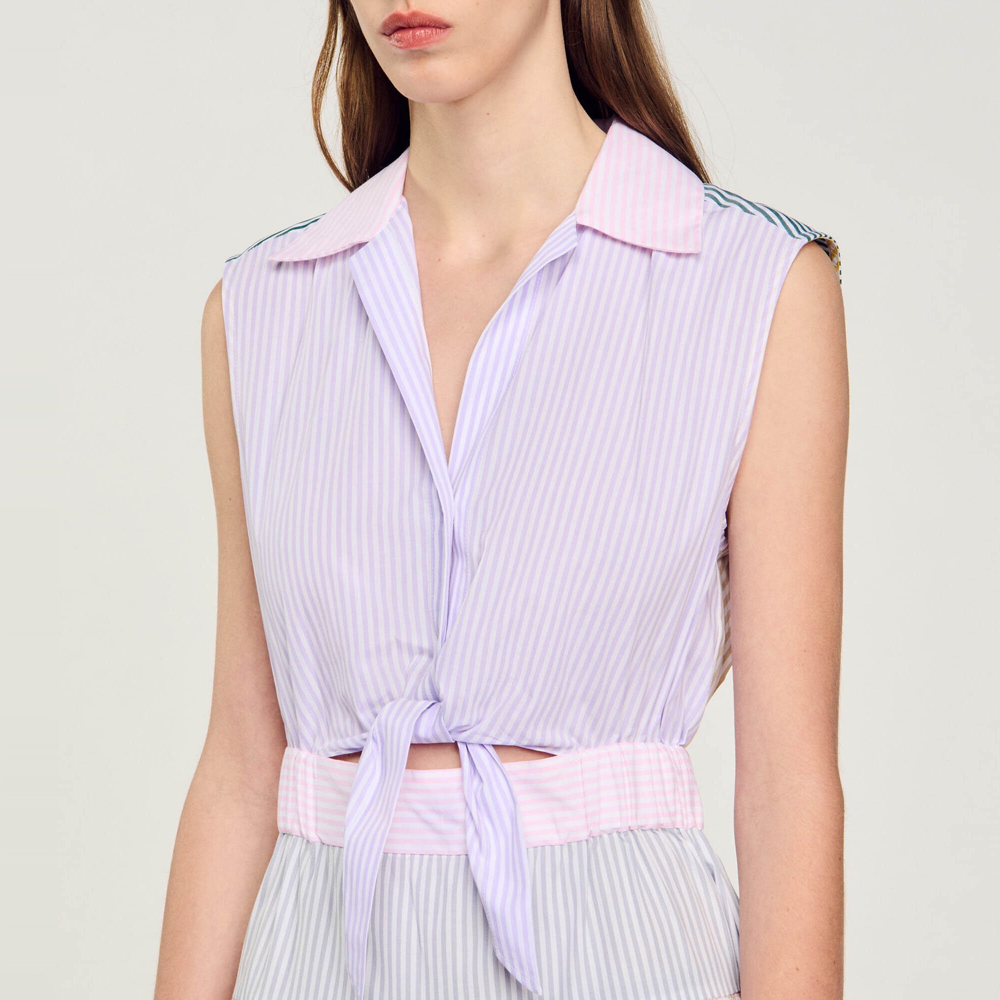 Vestido largo patchwork