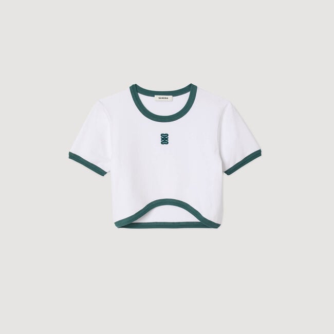Camiseta corta bicolor