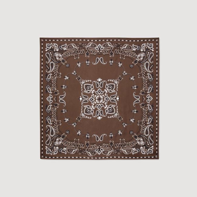 Pañuelo de seda estampado bandana