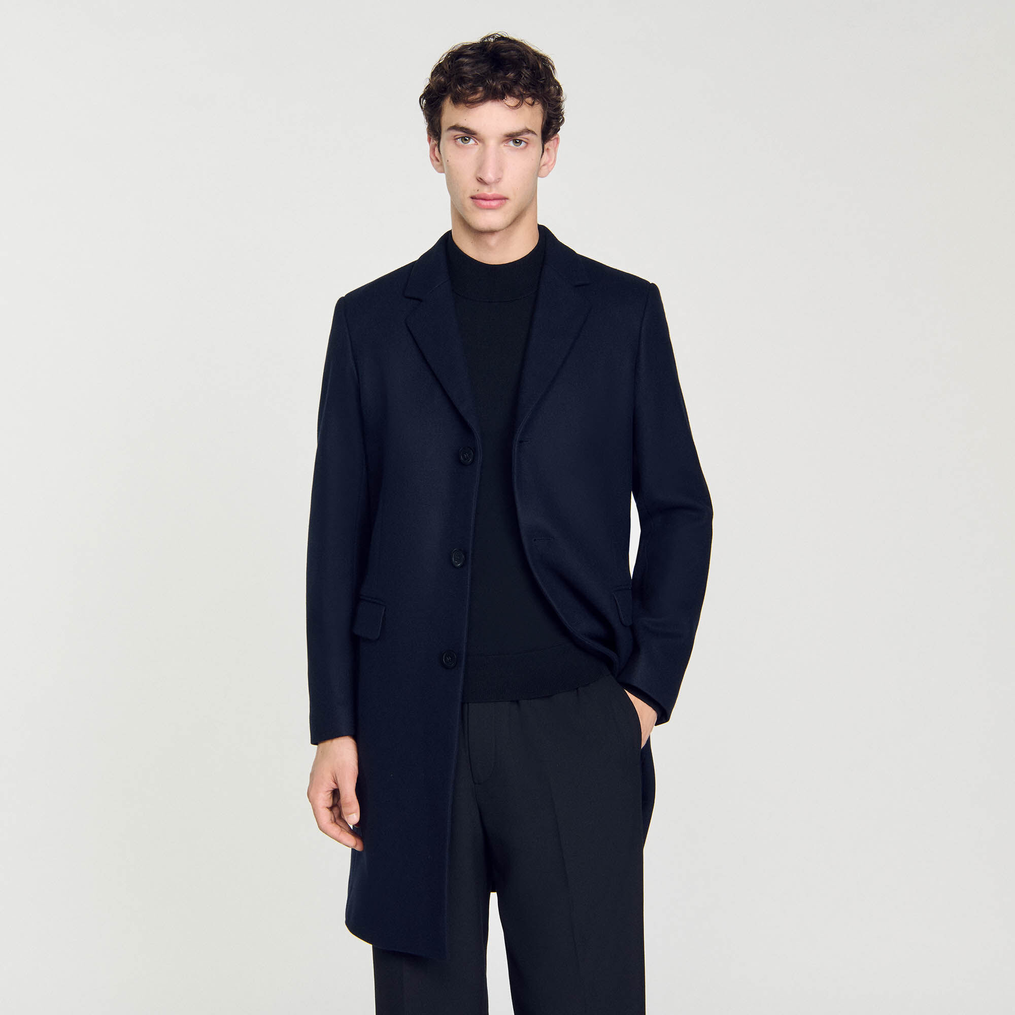 Abrigo de lana y cachemira