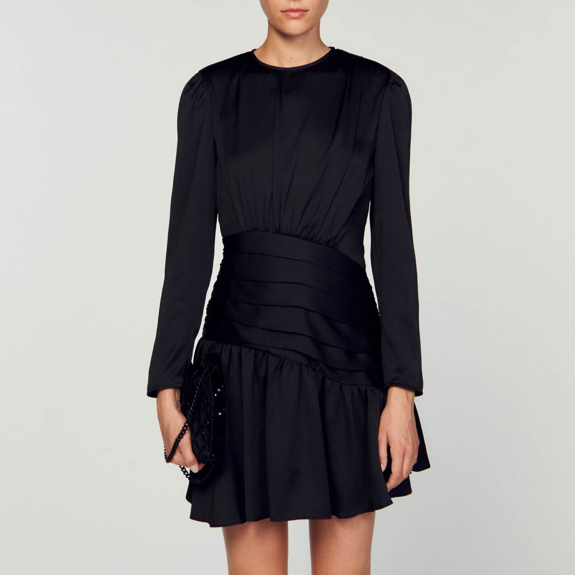 Vestido corto drapeado