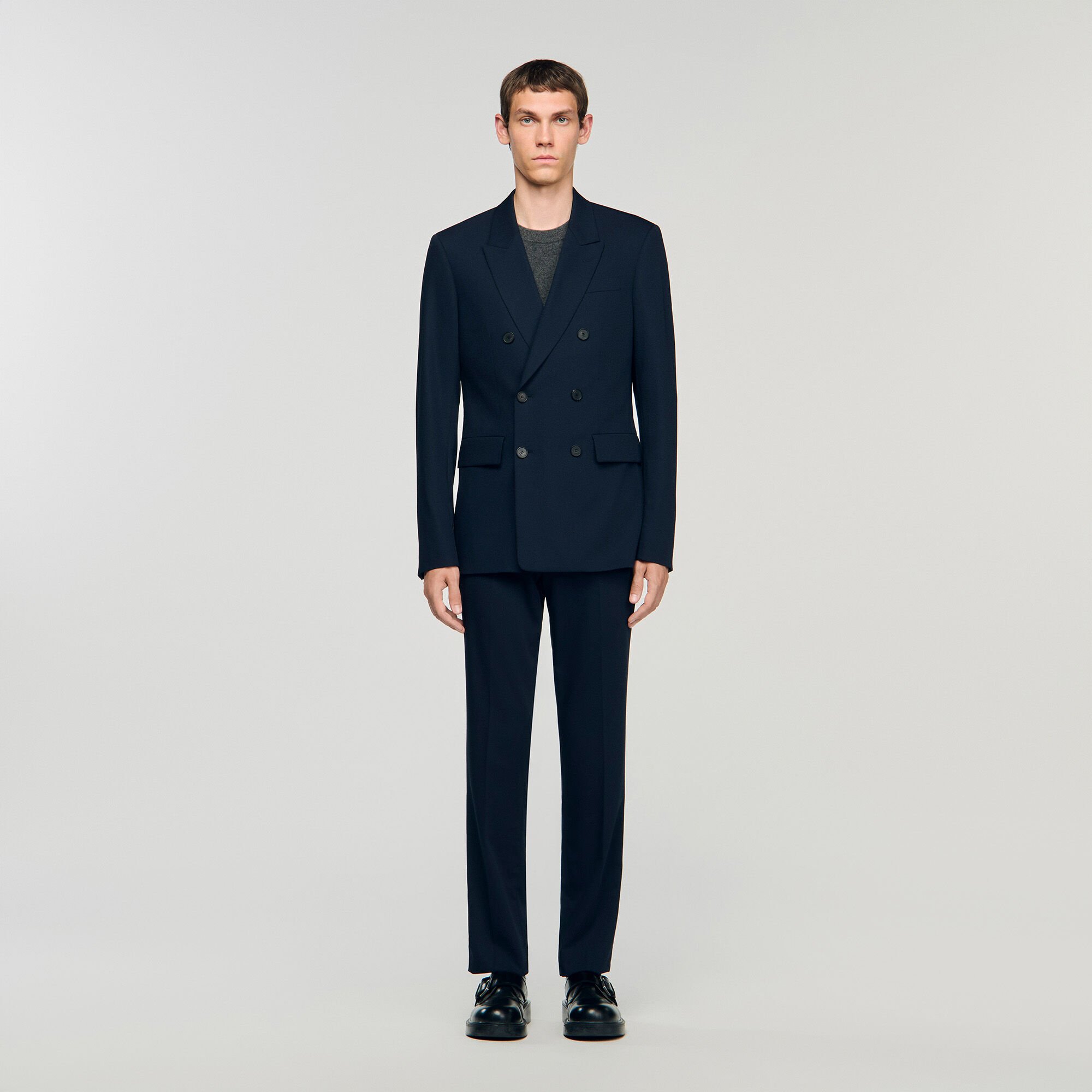 Chaqueta de traje cruzada