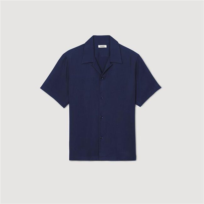 Camisa con cuello italiano