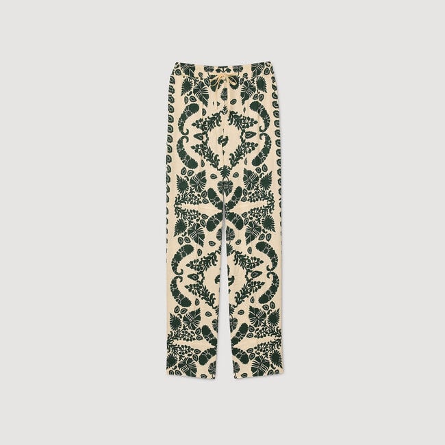 Pantalón con estampado floral