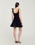Vestido corto bimaterial